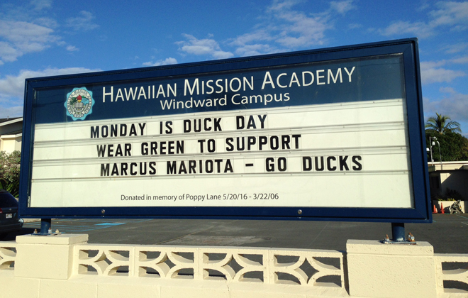 Mariota Cant Get Saint Louis Students A Day Off Honolulu Star-advertiser
