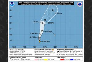 Hurricane Walaka maintains Category 5 strength on track toward Johnston Atoll