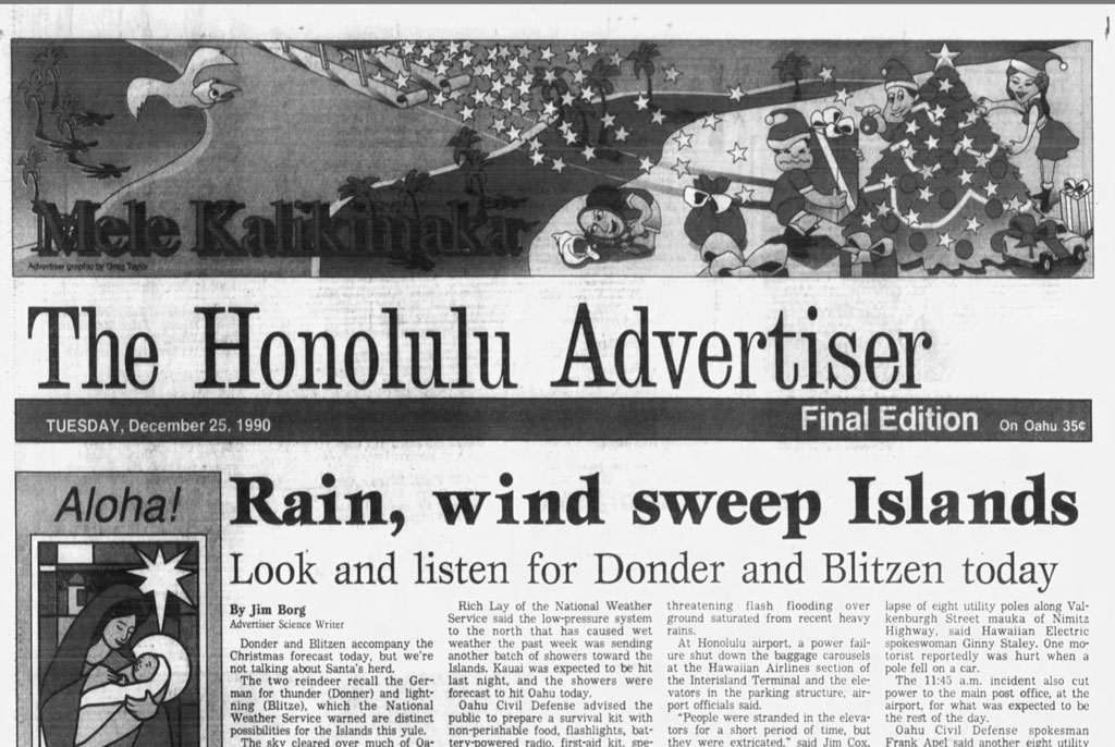 News Headlines From Hawaii S Christmas Past Honolulu Star Advertiser