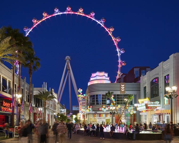 Nightlife Las Vegas City, Entertainment City Editorial Stock Photo