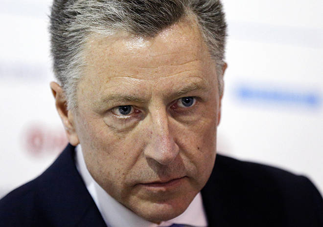ASSOCIATED PRESS / Sept. 15, 2018
                                U.S. special representative to Ukraine Kurt Volker, seen here in 2018, has resigned from his post as special envoy to the Eastern European nation. A U.S. official says Volker told Secretary of State Mike Pompeo today of his decision to leave the job.