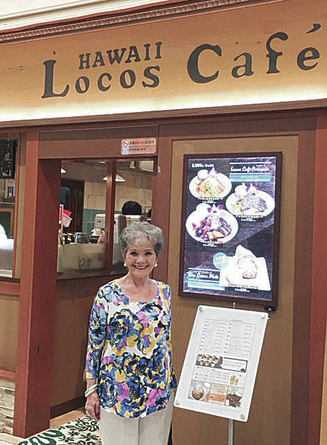 On her annual shopping spree to Tokyo, Blanche Ching of Kaimuki found Hawaii Locos Cafe while scoping out new restaurants in Sunshine City in the Ikebukuro area of the city. Photo by Lorrin Ching.