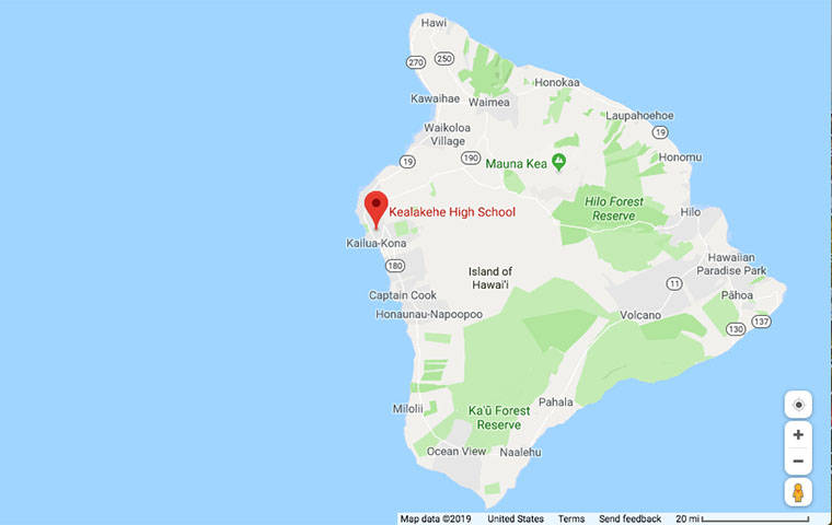 GOOGLE MAPS
                                Kealakehe High School in Kailua-Kona