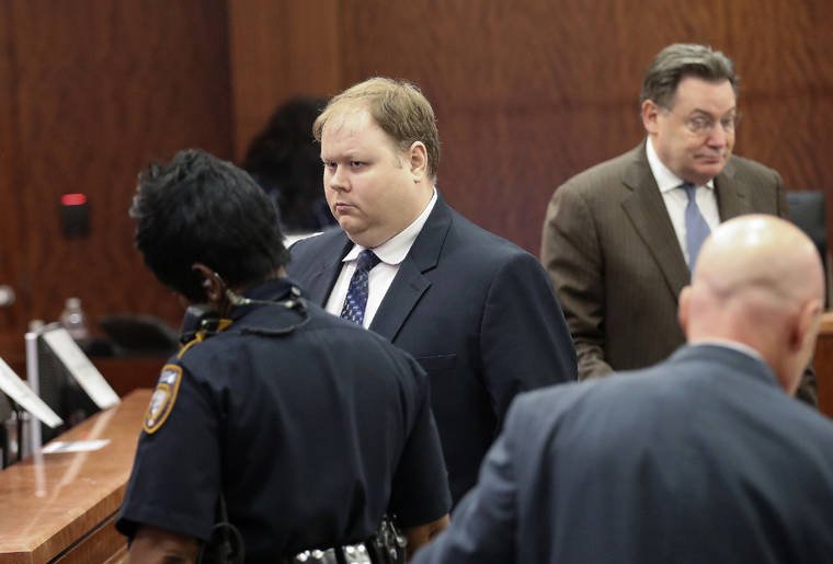 ASSOCIATED PRESS
                                Ronald Haskell, center, appears in Judge George Powell’s courtroom for his capital murder trial in Houston on Aug. 27. A jury has convicted Haskell of capital murder for fatally shooting six members of his ex-wife’s family in Texas.