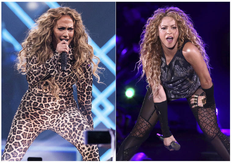 ASSOCIATED PRESS
                                This combination photo shows actress-singer Jennifer Lopez performing at the Directv Super Saturday Night in Minneapolis in 2018, left, and Shakira performing at Madison Square Garden in New York in 2018. The NFL, Pepsi and Roc Nation announced that Lopez and Shakira will perform at the 2020 Pepsi Super Bowl Halftime Show on Feb. 2, 2020 at Hard Rock Stadium in Miami Gardens, Fla.