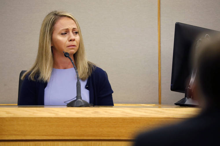 TOM FOX/THE DALLAS MORNING NEWS VIA ASSOCIATED PRESS
                                Fired Dallas police officer Amber Guyger became emotional as she testified in her murder trial, today, in Dallas. Guyger is accused of shooting and killing Botham Jean, an unarmed 26-year-old neighbor in his own apartment last year.