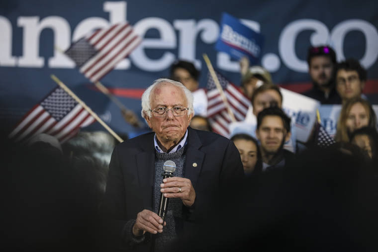 ASSOCIATED PRESS
                                Democratic presidential candidate Sen. Bernie Sanders, I-Vt., pauses while speaking at a campaign event Sunday at Dartmouth College in Hanover, N.H.