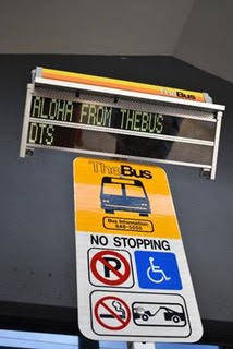 COURTESY PHOTO
                                This undated photo shows the WaySine signage that the city is installing at four bus stops on Oahu.