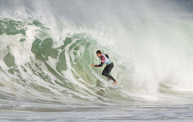 DAMIEN POULLENOT/WSL VIA GETTY IMAGES
                                Ezekiel Lau of Hawaii advanced to Round 4 of the 2019 Quiksilver Pro France, Monday, after winning Heat 3 of Round 3 at Le Graviere in Hossegor, France.