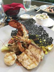 A nori tuile adds a touch of black to the seafood grill at
Basalt.
                                star-advertiser
                                 