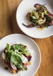 STAR-ADVERTISER / SEPT. 19
                                Grilled octopus with a fingerling potato salad, top, and a smoked beet salad are highlights of the menu at Fete.