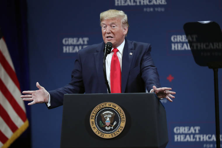 ASSOCIATED PRESS
                                President Donald Trump delivers remarks on Medicare at the Sharon L. Morse Performing Arts Center today in The Villages, Fla.