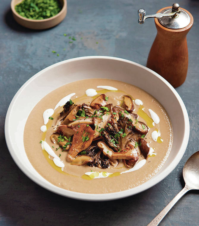 HOUGHTON MIFFLIN HARCOURT / VIA AP
                                A wild mushroom soup recipe, inspired by the “Soup Nazi” episode of “Seinfeld,” is featured in a new cookbook dedicated to dishes mentioned on big and small screens.