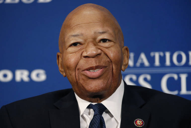 ASSOCIATED PRESS
                                Rep. Elijah Cummings, D-Md., speaks during a luncheon at the National Press Club in Washington. U.S. Rep. Cummings has died from complications of longtime health challenges, his office said in a statement today.