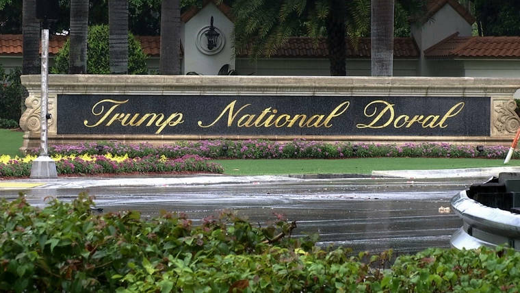 ASSOCIATED PRESS
                                Trump National Doral in Doral, Fla., as seen in June 2017. The White House says it has chosen President Donald Trump’s golf resort in Miami as the site for next year’s Group of Seven summit.