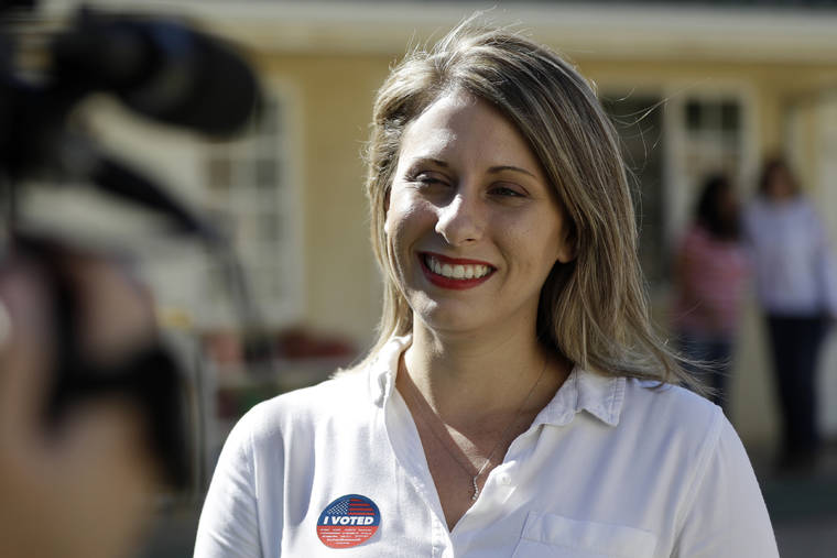 ASSOCIATED PRESS / Nov. 6, 2018
                                U.S. Rep. Katie Hill has resigned from Congress following the publication of explicit photos that exposed her relationship with an aide. She describes the photos as “revenge porn” and is vowing to fight the problem so that women and girls don’t shy away from politics in the future.