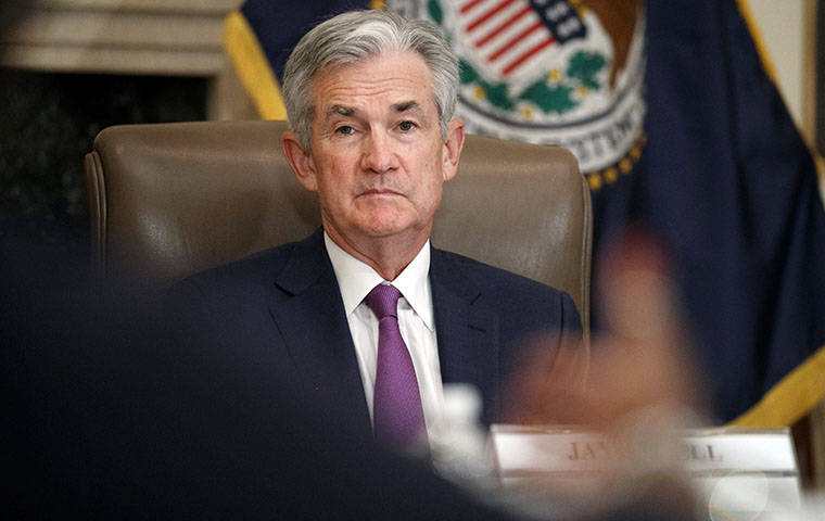 ASSOCIATED PRESS
                                Federal Reserve Chairman Jerome Powell listened to feedback, Oct. 4, during a panel at the Federal Reserve Board Building in Washington. Federal Reserve officials reduced interest rates by a quarter-percentage point for the third time this year and hinted they may now put monetary policy on hold, for one meeting at least.