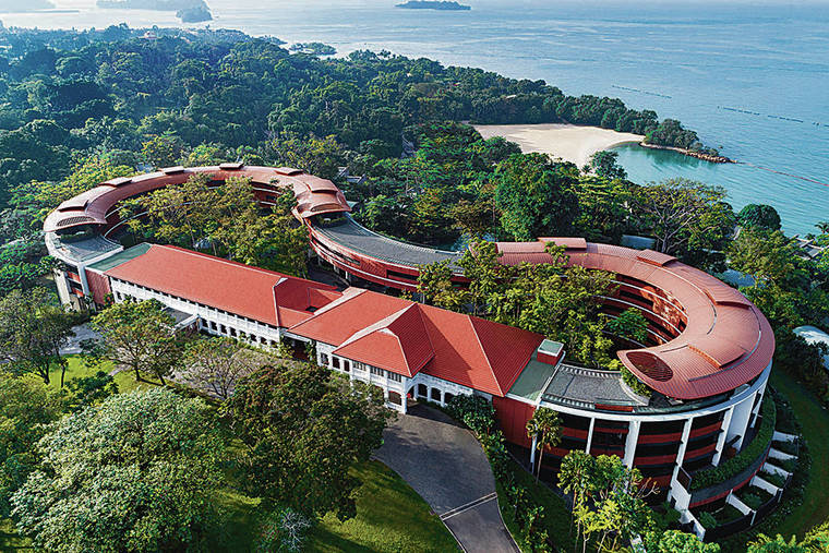 COURTESY CAPELLA HOTEL, SINGAPORE
                                An aerial view of the Capella Singapore hotel.