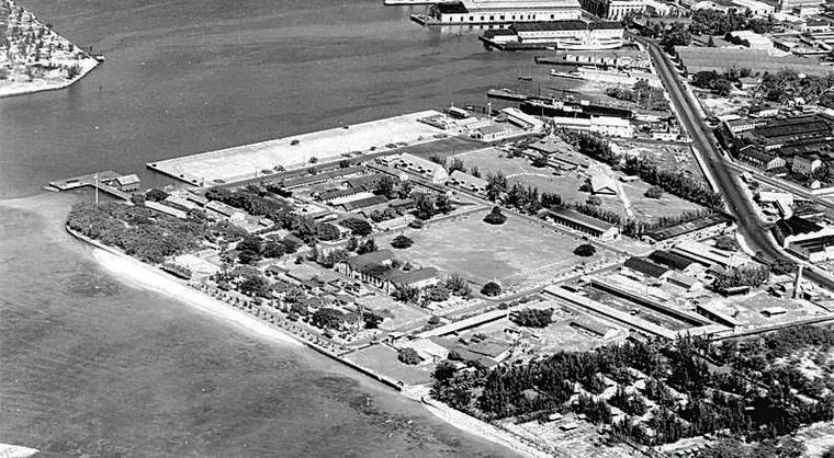 PHOTO COURTESY DIANE HARDING
                                From 1907 to 1949, Pier 1 and 2, the foreign trade zone, was Fort Armstrong, built to protect Honolulu harbor.