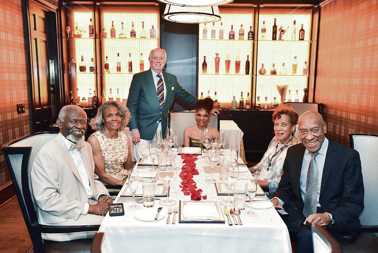 TRIBUNE NEWS SERVICE
                                Lawrence and Marva Carter, left, John and Vivian Ingersoll, and Lydia and Alvin Foster during their 50th-anniversary dinner at The Ritz-Carlton, Atlanta, in July. Unknown to each other at the time, three couples all married within weeks of each other in the summer of 1969 and then met at Boston University, where the men were residence hall directors and graduate students.