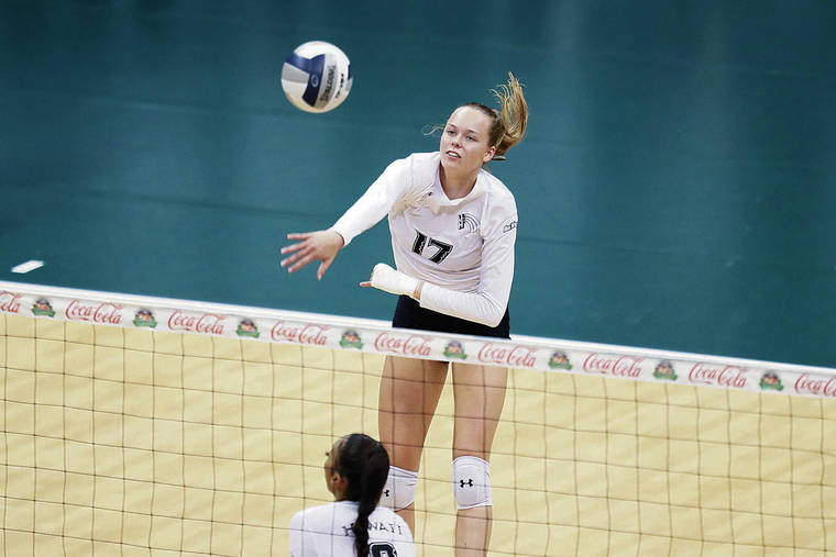 ANDREW LEE / SPECIAL TO THE STAR-ADVERTISER
                                UH’s Hanna Hellvig is the reigning Big West freshman of the week.