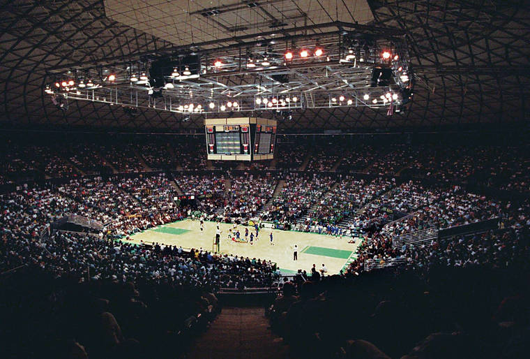 STAR-ADVERTISER
                                The first event at the then Special Events Arena — a Rainbow Wahine volleyball match against San Jose State — was a sellout with more than 10,000 in attendance.
