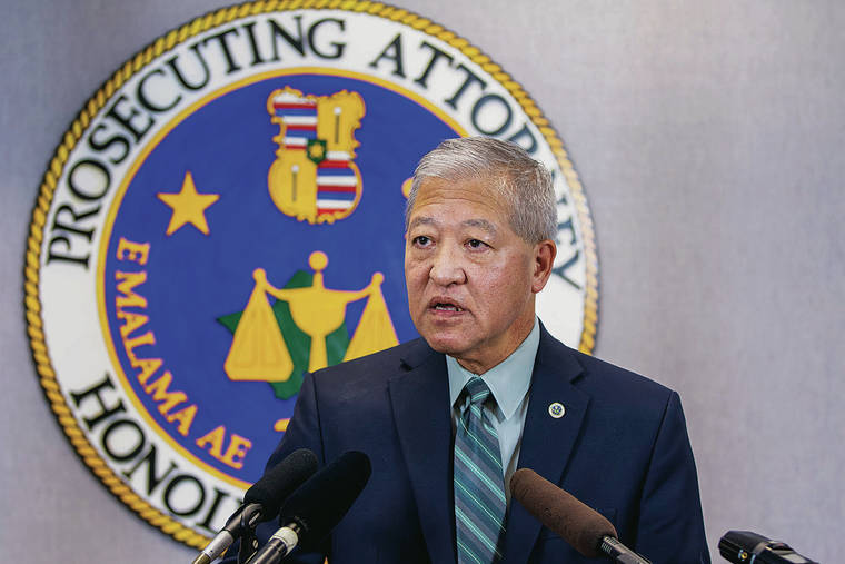 DENNIS ODA / 2017
                                Honolulu Prosecutor Keith Kaneshiro has been on paid leave since March after being named the target of a federal corruption probe.