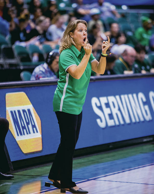 DENNIS ODA / DODA@STARADVERTISER.COM
                                Laura Beeman, in her eighth season as the Rainbow Wahine coach, will stress “minimizing our mistakes. And really following our game plan to take away from teams what they’re going to be good at.”