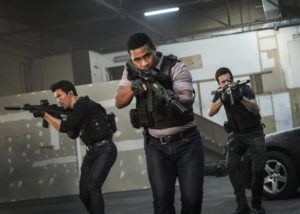 COURTESY CBS
                                McGarrett (Alex O’Loughlin), right, Junior (Beulah Koale), center, and Adam (Ian Anthony Dale), left, and the Five-0 team investigate when a deadly hit-and-run involves a driverless car carrying heroin, and what could be a new means for delivering drugs. Also, Tani (Meaghan Rath) and Quinn (Katrina Law) are stuck with a pair of YouTubers (comedy duo Tom Allen and John Parr) who are brought on a ride-along with Five-0.