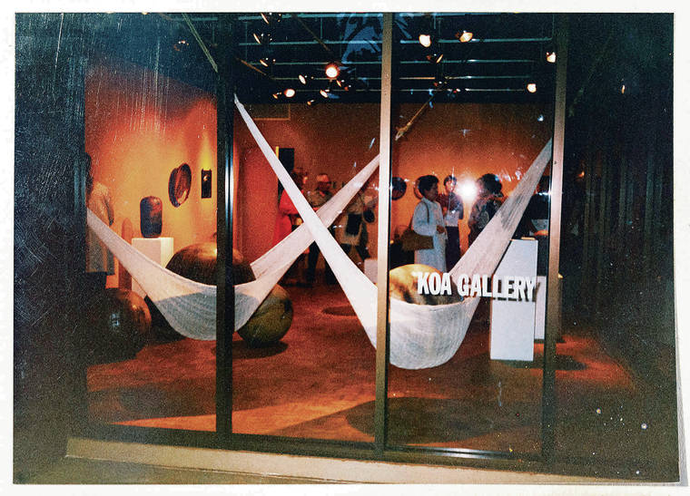 COURTESY KOA GALLERY
                                Outside looking in at “Toshiko Takaezu,” a 1990 show of works by the artist at Koa Gallery.