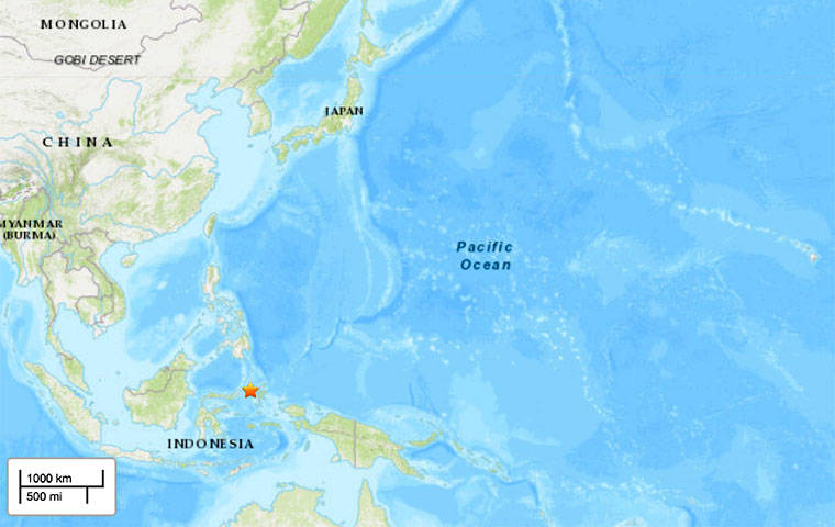 U.S. GEOLOGICAL SURVEY
                                A major quake struck Indonesia this morning but does not pose a tsunami threat to Hawaii.