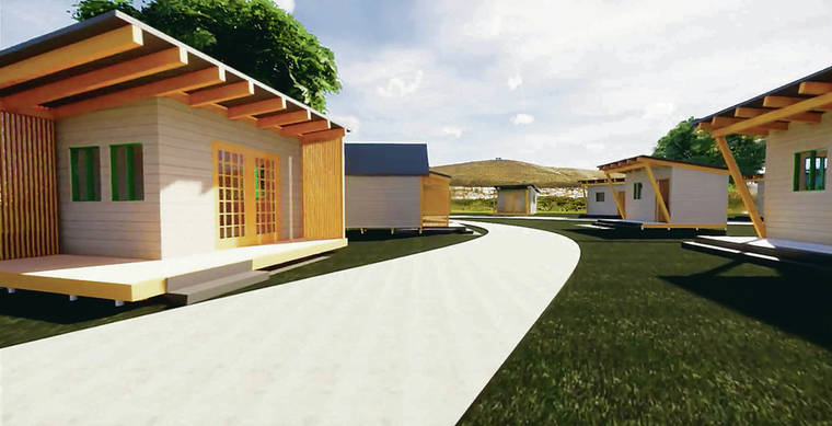 RENDERING COURTESY JOSH GREEN
                                Concept art shows what the Kalaeloha homes will look like.