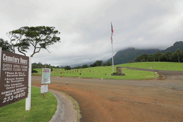JAMM AQUINO / JAQUINO@STARADVERTISER.COM
                                Texas-based Service Corp. International, the largest funeral and cemetery serv­ice business in the nation and owner of Hawaiian Memorial Park Cemetery in Kaneohe, seeks to convert 28 acres of conservation land.
