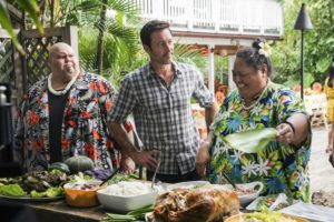 COURTESY CBS
                                It’s Thanksgiving. Danny (Scott Caan) moves in with McGarrett (Alex O’Loughlin), Junior (Beulah Koale) and Tani (Meaghan Rath) track down the thief who robbed his parents’ home and Five-0 investigates the murder of a beloved philanthropist and the theft of his ultra-valuable koa tree.