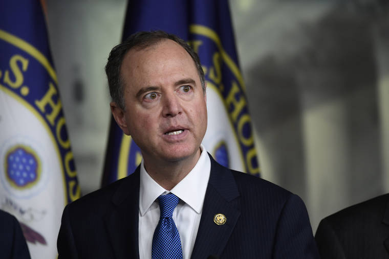 ASSOCIATED PRESS
                                House Intelligence Committee Chairman Adam Schiff, D-Calif., speaks during a news conference on Capitol Hill in Washington on Thursday.