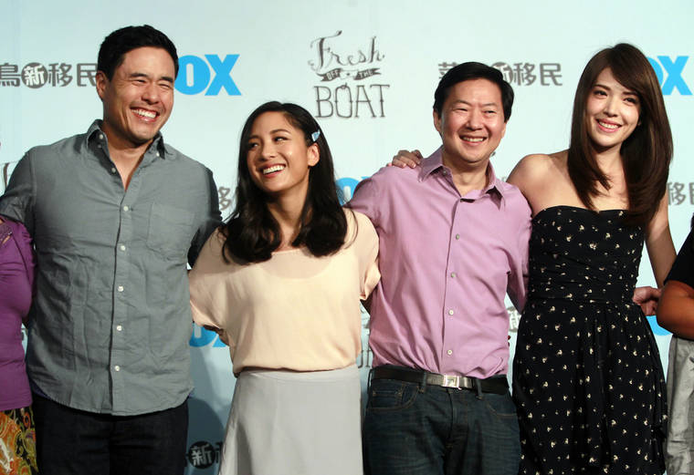 ASSOCIATED PRESS
                                Randall Park, from left, Constance Wu, Ken Jeong and Ann Hsu posed for photographers, in Aug. 2016, during a media event announcing their comedy series “Fresh off the Boat” in Taipei, Taiwan. ABC’s “Fresh Off the Boat” is coming to an end after six seasons.