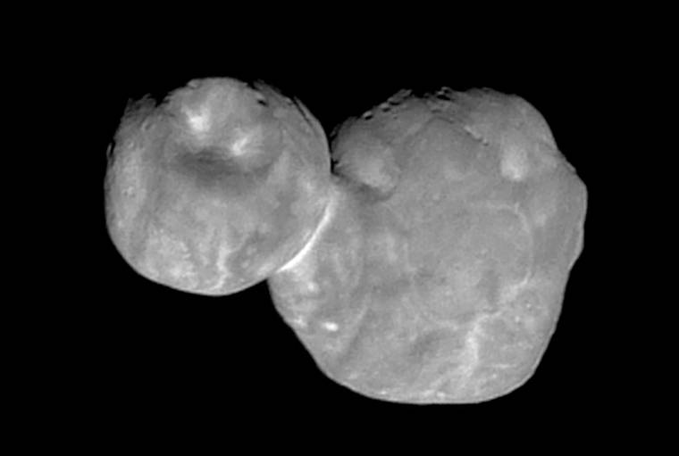 NASA VIA ASSOCIATED PRESS
                                The Kuiper belt object originally called “Ultima Thule,” about 1 billion miles beyond Pluto, is encountered by the New Horizons spacecraft.