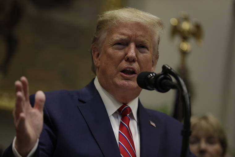 ASSOCIATED PRESS
                                President Donald Trump spoke, Friday, during an event on healthcare prices in the Roosevelt Room of the White House in Washington.