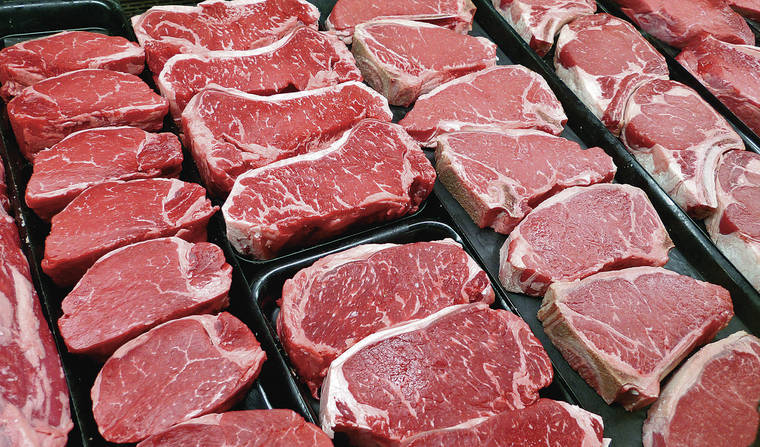 ASSOCIATED PRESS
                                Steaks and other beef products are displayed for sale at a grocery store in McLean, Va., in 2010.