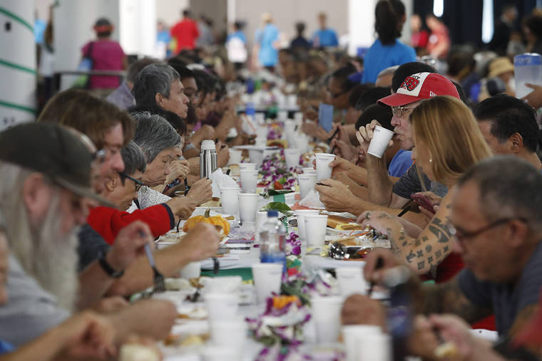 CINDY ELLEN RUSSELL / 2018
                                The Salvation Army will be providing about 5,000 Thanksgiving meals through annual meal events at locations statewide, including the 49th annual Thanksgiving Meal at Blaisdell Center Exhibition Hall in Honolulu for approximately 2,000 guests.