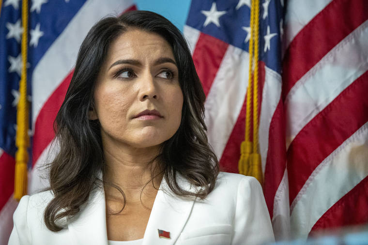 ASSOCIATED PRESS
                                Democratic presidential candidate U.S. Rep. Tulsi Gabbard, D-Hawaii, voted “present” for both articles of impeachment of President Donald Trump today.