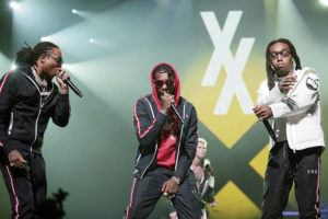 ASSOCIATED PRESS
                                Migos and Machine Gun Kelly perform at the EA Sports Bowl at The Armory on Thursday, Feb. 1, 2018, in Minneapolis.