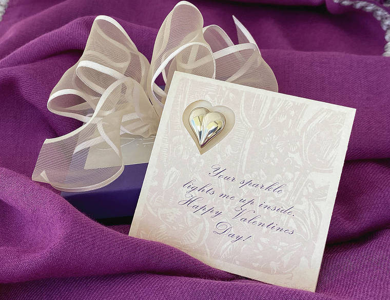 COURTESY JEAN SCHNAAK The Loving Heart Collection by Jean Schnaak includes the signature Loving Heart Pin, which make handsome gifts for a partner.