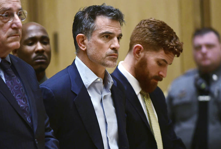 ASSOCIATED PRESS
                                In this Jan. 8, 2020 file photo, Fotis Dulos, the estranged husband of a missing mother of five, is arraigned on murder and kidnapping charges in Stamford Superior Court in Stamford, Conn. On Thursday, his lawyer said he has died following an apparent suicide attempt.