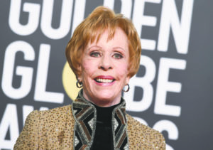 FILE - This Jan. 6, 2019 file photo shows actress-comedian Carol Burnett at the 76th annual Golden Globe Awards in Beverly Hills, Calif. Burnett will be among the familiar faces gracing the “Mad About You” revival. Sony Pictures Television announced Monday that Burnett will reprise her Emmy-winning role as the mother of Helen Hunt’s character. Hunt and Paul Reiser play the Buchmans, a New York married couple, in the NBC series that aired 164 episodes before its finale in May 1999. The revival will focus on the Buchmans and their marriage after their daughter leaves for college. (Photo by Jordan Strauss/Invision/AP, File)