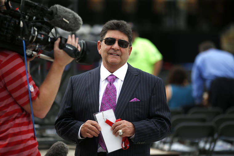 ASSOCIATED PRESS
                                Former owner of the San Francisco 49ers Edward DeBartolo, Jr., was interviewed in Aug. 2015, before the Pro Football Hall of Fame ceremony at Tom Benson Hall of Fame Stadium in Canton, Ohio. President Donald Trump pardoned DeBartolo, who was convicted in gambling fraud scandal.