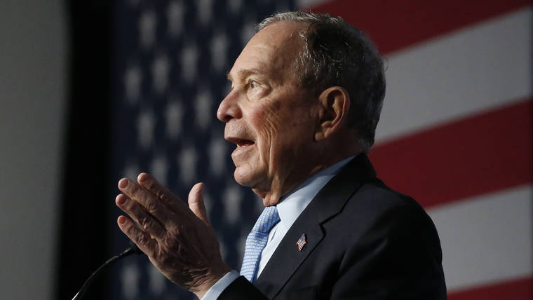 ASSOCIATED PRESS
                                Democratic presidential candidate and former New York City Mayor Mike Bloomberg speaks during a campaign event on Thursday in Salt Lake City.