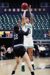 ANDREW LEE / SPECIAL TO THE STAR-ADVERTISER
                                Hawaii’s Julissa Tago has hit 51 3-pointers this season.