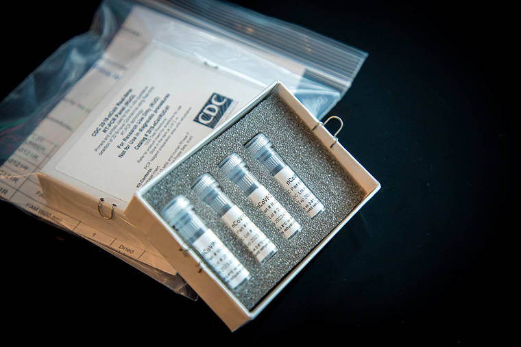 COURTESY U.S. CENTERS FOR DISEASE CONTROL AND PREVENTION
                                A picture of the CDC’s laboratory test kit for COVID-19.