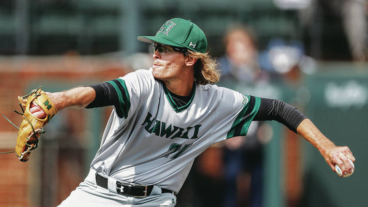 ASSOCIATED PRESS 
                                Hawaii’s Brandon Ross took aim against Vanderbilt in Nashville, Tenn., on Sunday. Ross pitched 31⁄3 innings, giving up one earned run and striking out four.